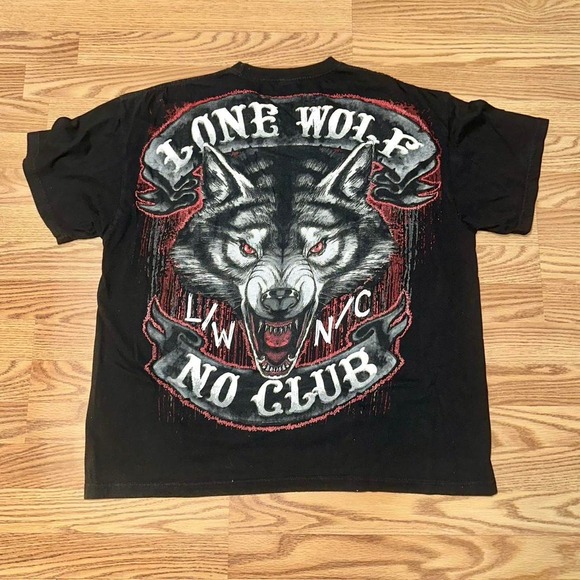 Other - Vintage Hot Leathers Wolf T Shirt Mens size 2XL